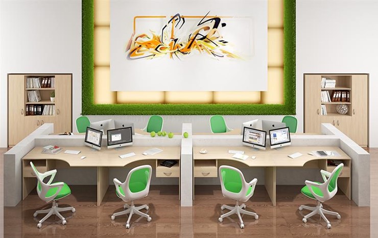 Комплект офисной мебели SIMPLE с эргономичными столами и тумбами в Смоленске - изображение 6